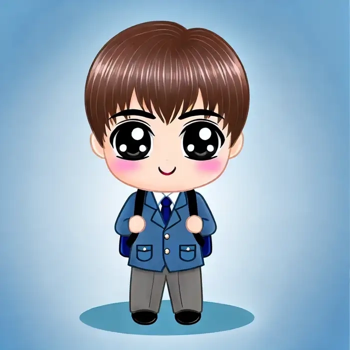 Hình chibi nam cute de vẽ đơn giản dễ thực hiện 