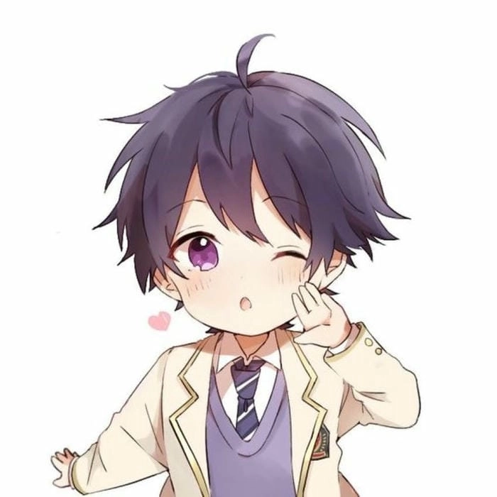 Chibi boy hinh anime nam cute phong cách Nhật Bản 