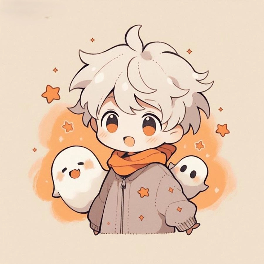 Nam cute chibi nét vẽ ngộ nghĩnh dễ thương 