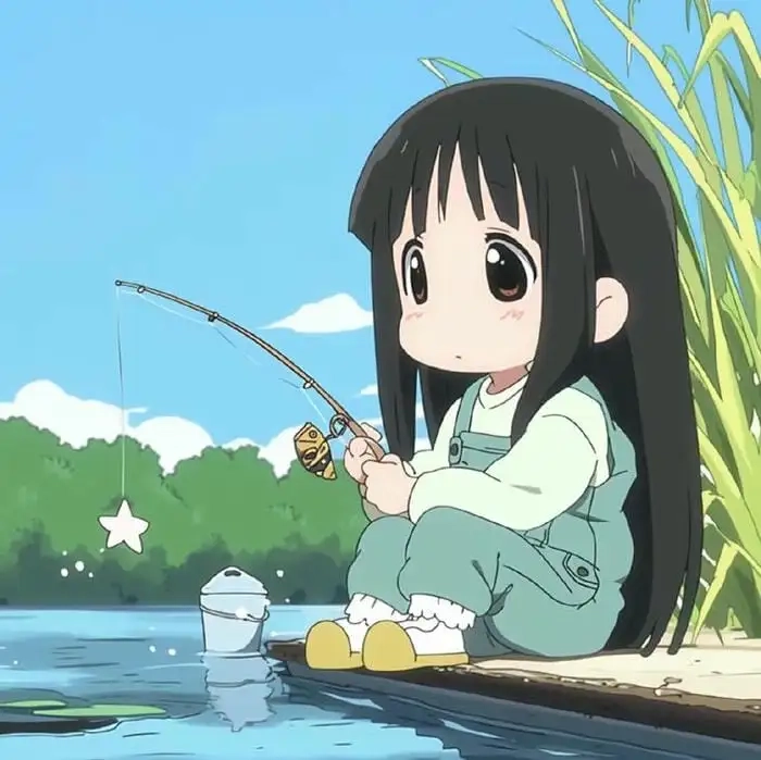 Chibi nữ cute đơn giản nét vẽ ngộ nghĩnh dễ thương 