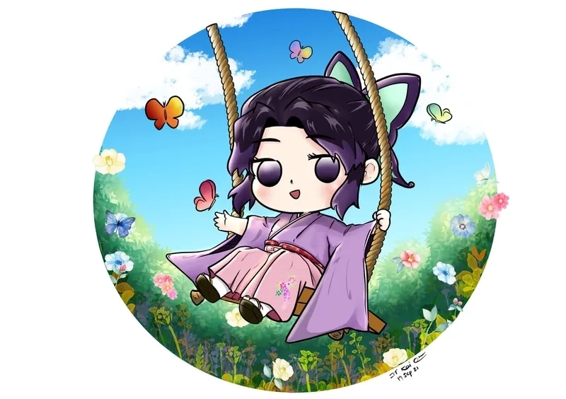 Ngắm nhìn chibi Shinobu dễ thương đầy màu sắc