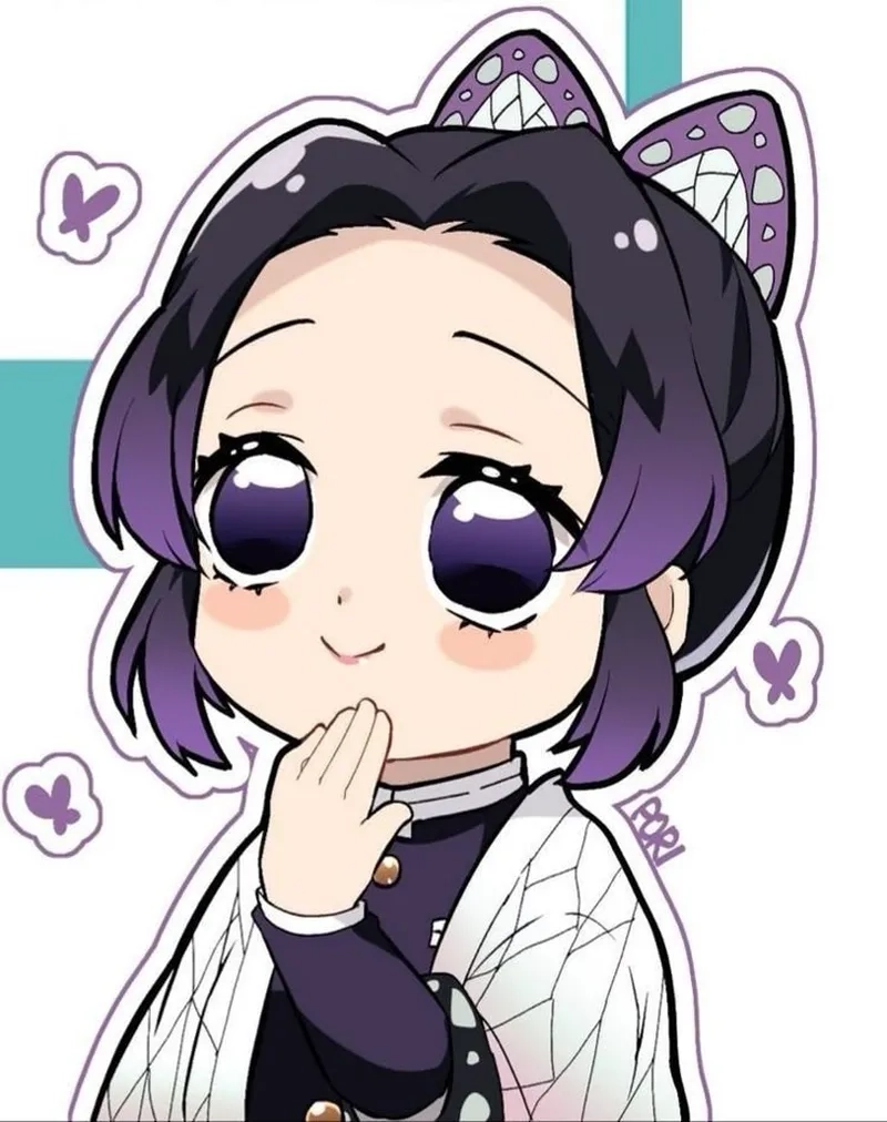 Bộ hình Shinobu chibi cute làm hình nền siêu yêu