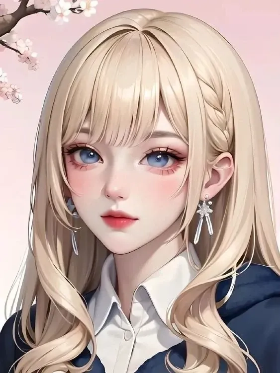 Nữ cute chibi nét vẽ kawaii dễ thương 