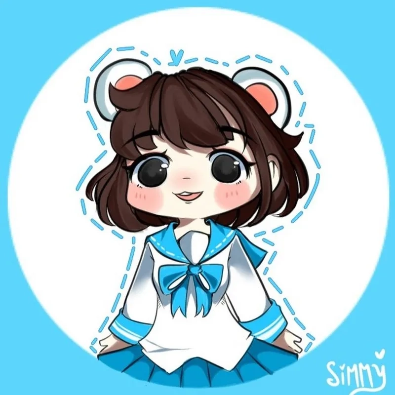 Vẽ chị mèo Simmy chibi đơn giản giúp bé sáng tạo mỗi ngày