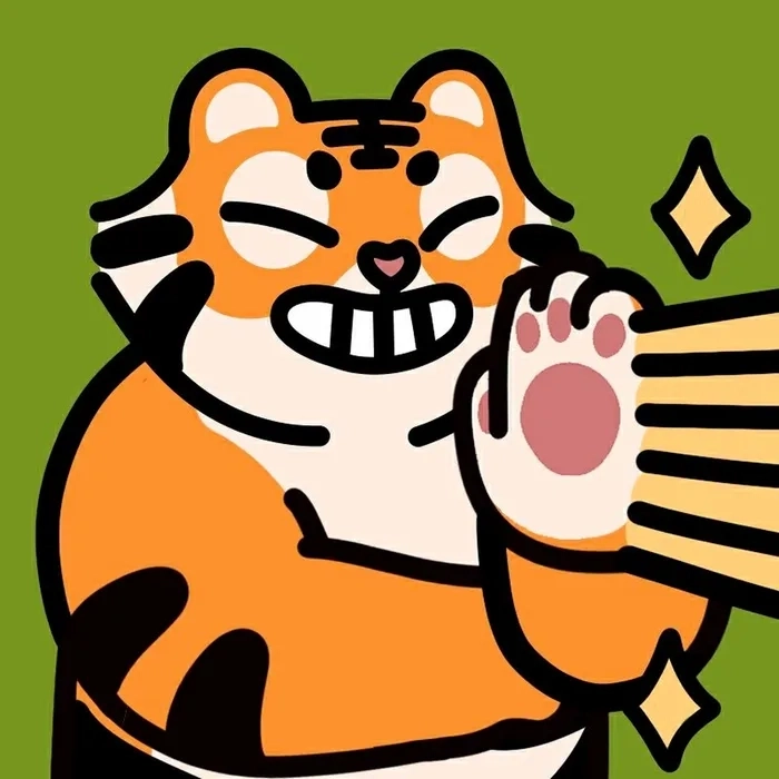 Hình con hổ chibi thần thái vui nhộn dễ thương 