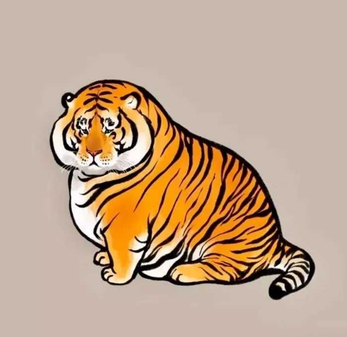 Cute hổ con dễ thương chibi thần thái vui nhộn 