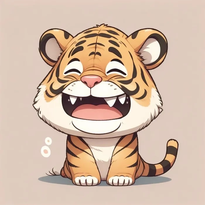 Con hổ chibi thần thái vui nhộn đáng yêu 