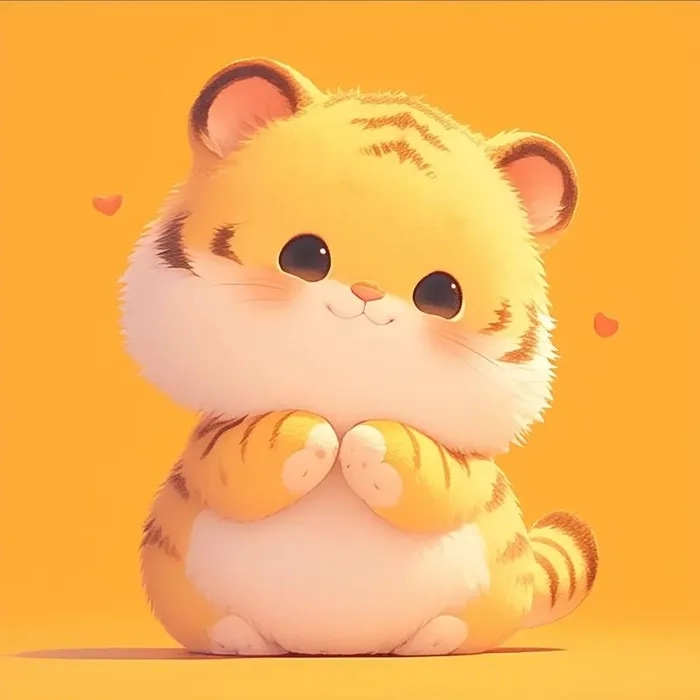 Ảnh con hổ chibi nét vẽ ngộ nghĩnh dễ thương 