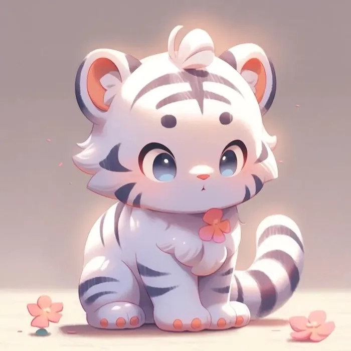 Hình vẽ hổ chibi phong cách dễ thương vui nhộn 