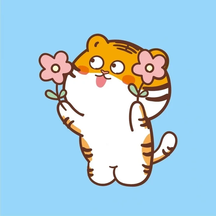Hình hổ chibi cute phong cách vui nhộn đáng yêu 