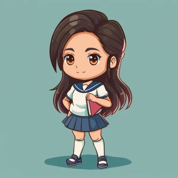 Vẽ học sinh chibi hướng dẫn đơn giản phong cách kawaii 