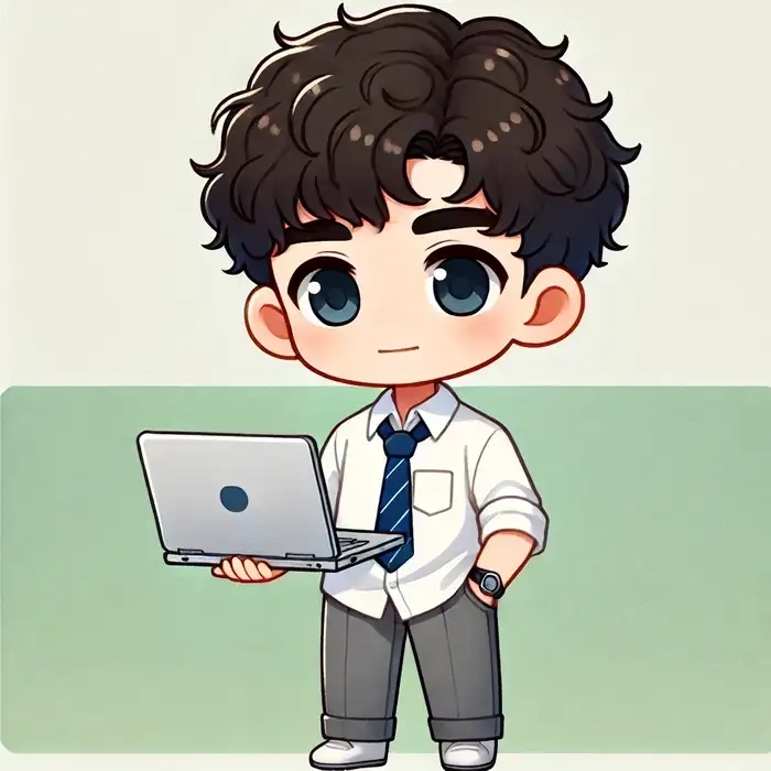 Ảnh chibi học bài nét vẽ chăm chỉ kawaii