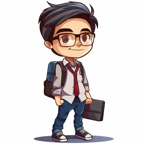 Học sinh chibi cute thần thái ngộ nghĩnh kawaii 