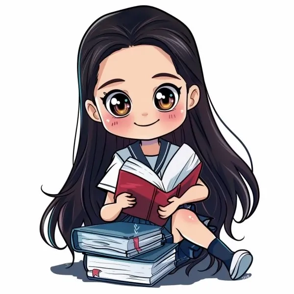 Ảnh học sinh chibi phong cách kawaii dễ thương 