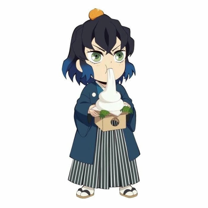 Hình vẽ Inosuke chibi phong cách ngộ nghĩnh đáng yêu 