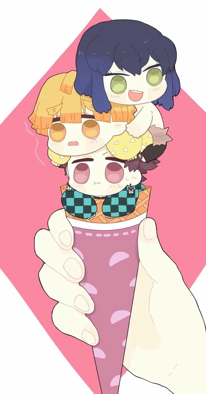 Anime Inosuke chibi nét vẽ phong cách Nhật Bản 