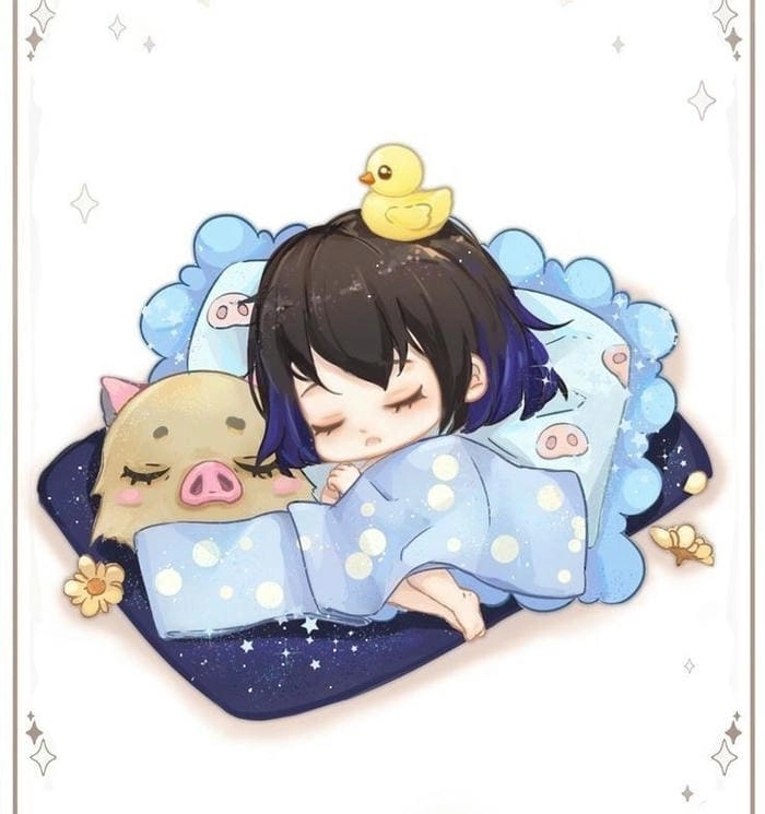 Inosuke cười nét vẽ biểu cảm ngộ nghĩnh dễ thương 