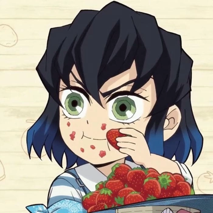 Hashibira Inosuke chibi phong cách chiến đấu đáng yêu 