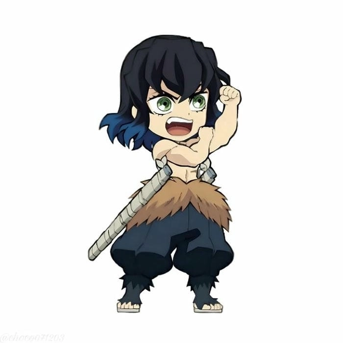 Inosuke minh họa chibi phong cách ngộ nghĩnh đáng yêu 