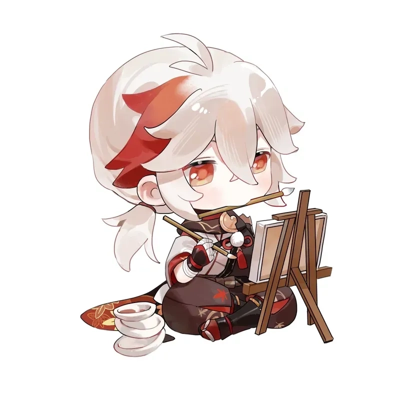 Kaedehara Kazuha chibi nét vẽ Genshin siêu cute