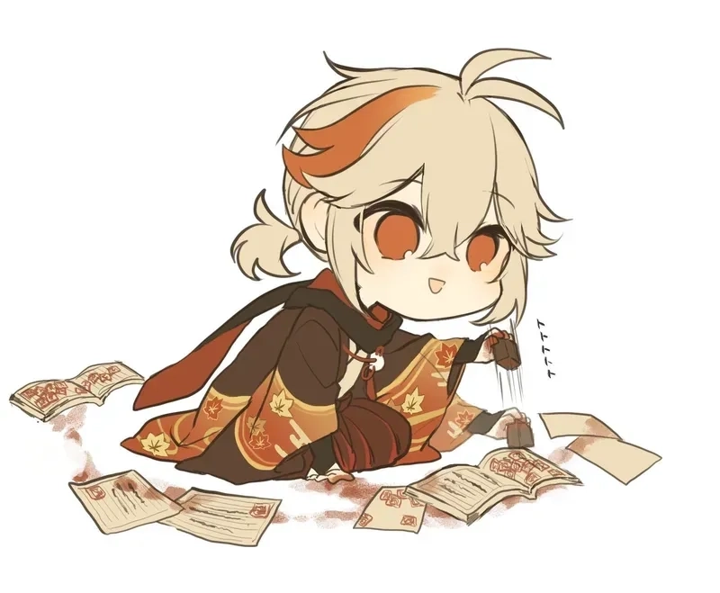 Hattori Heiji và Kazuha chibi cặp đôi cute Conan