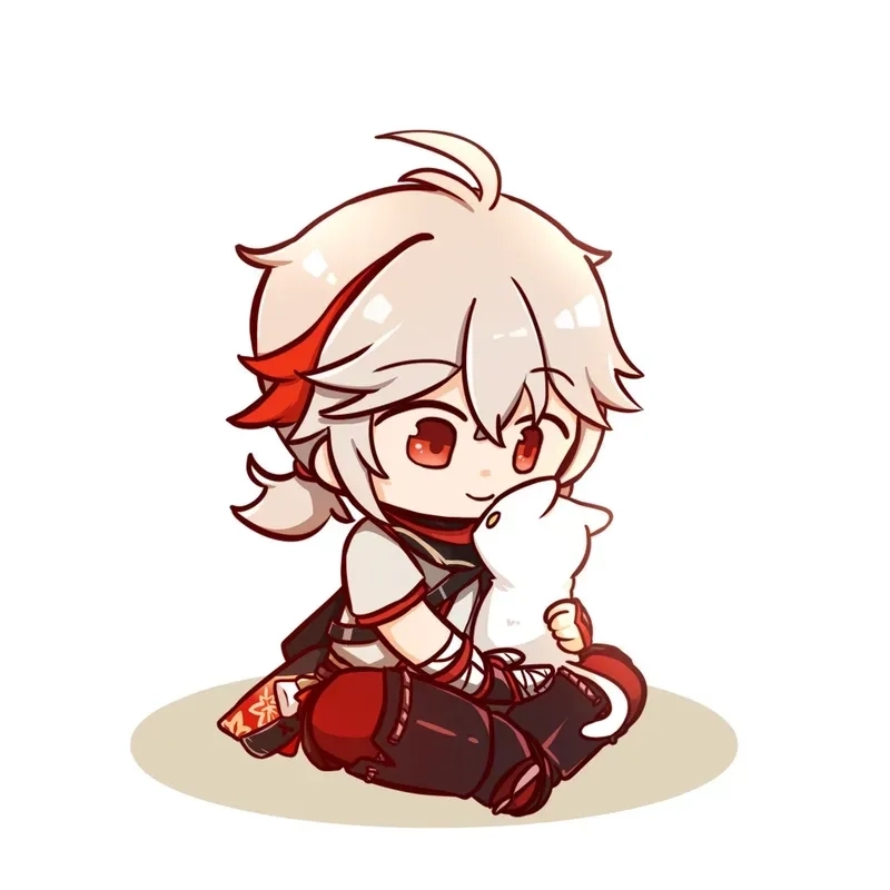 Kazuha Childe chibi cặp đôi Genshin siêu đáng yêu