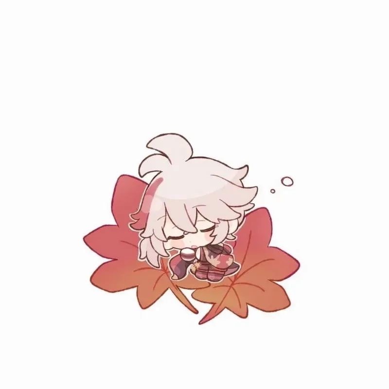 Kazuha chibi pfp avatar dễ thương cho fan Genshin