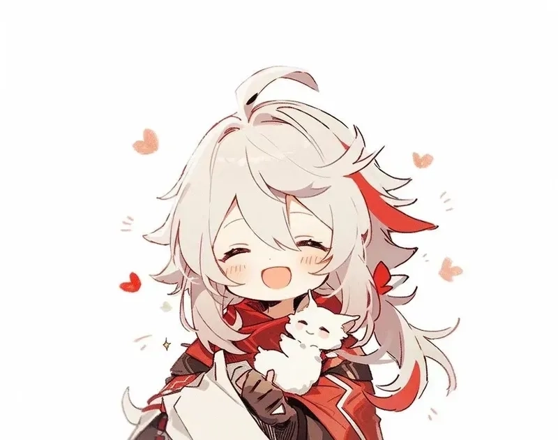 Kazuha chibi sticker dán ngay thêm phần dễ thương