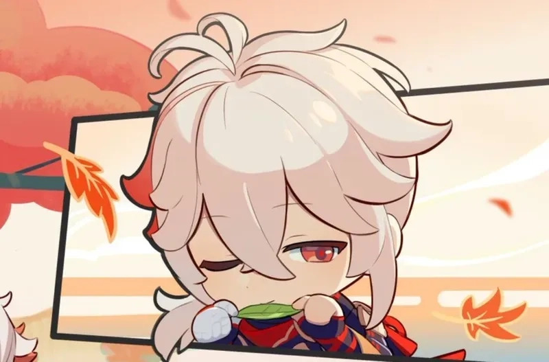 Kazuha chibi Genshin Impact hình ảnh anime đẹp mắt