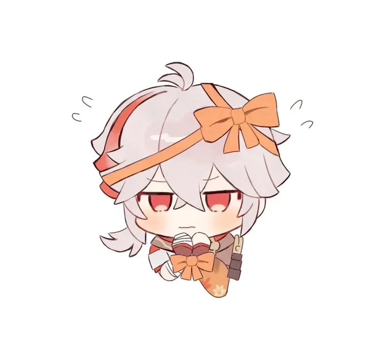Kazuha chibi gif hình động vui nhộn cho fan