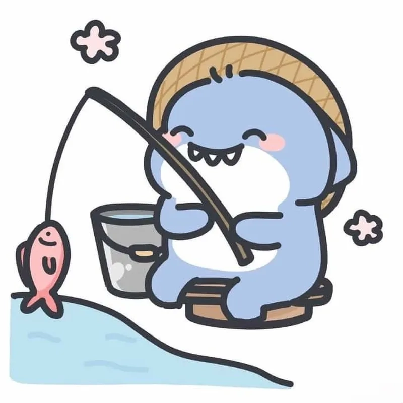 Tải về ngay hình nền cá mập chibi cực chất cho điện thoại bạn