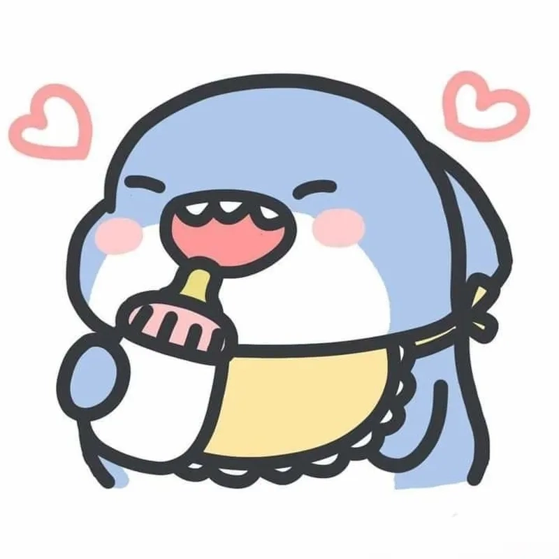 Cùng xem hình con cá mập chibi cute siêu cấp dễ thương