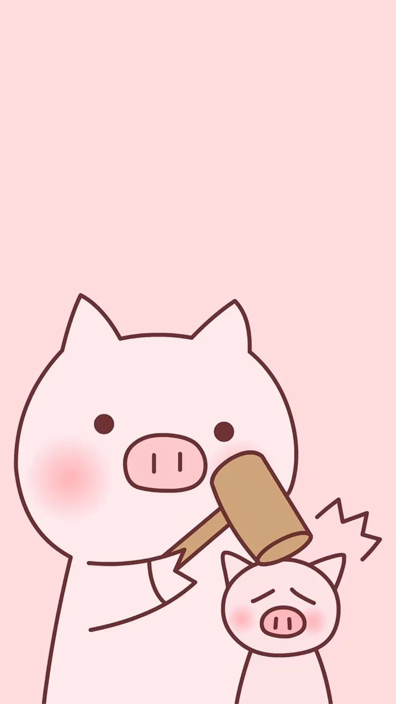 Hình heo dễ thương chibi mang đến sự vui vẻ mỗi ngày