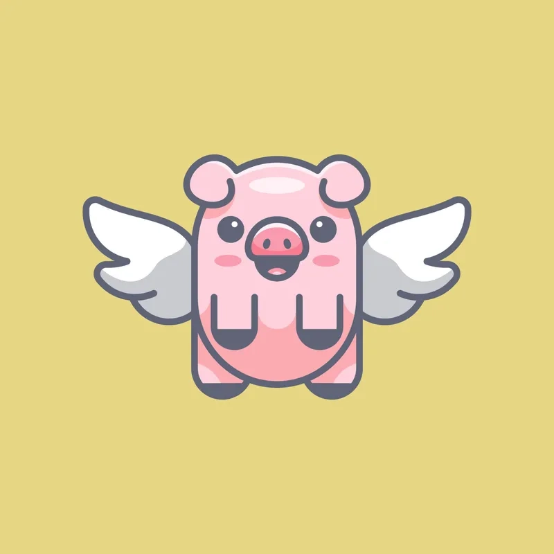 Lợn chibi cute xinh xắn phù hợp cho ảnh nền và avatar