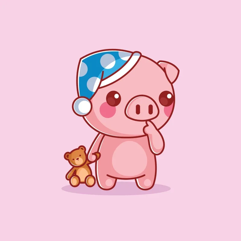 Heo chibi dễ thương khiến không gian trở nên sinh động