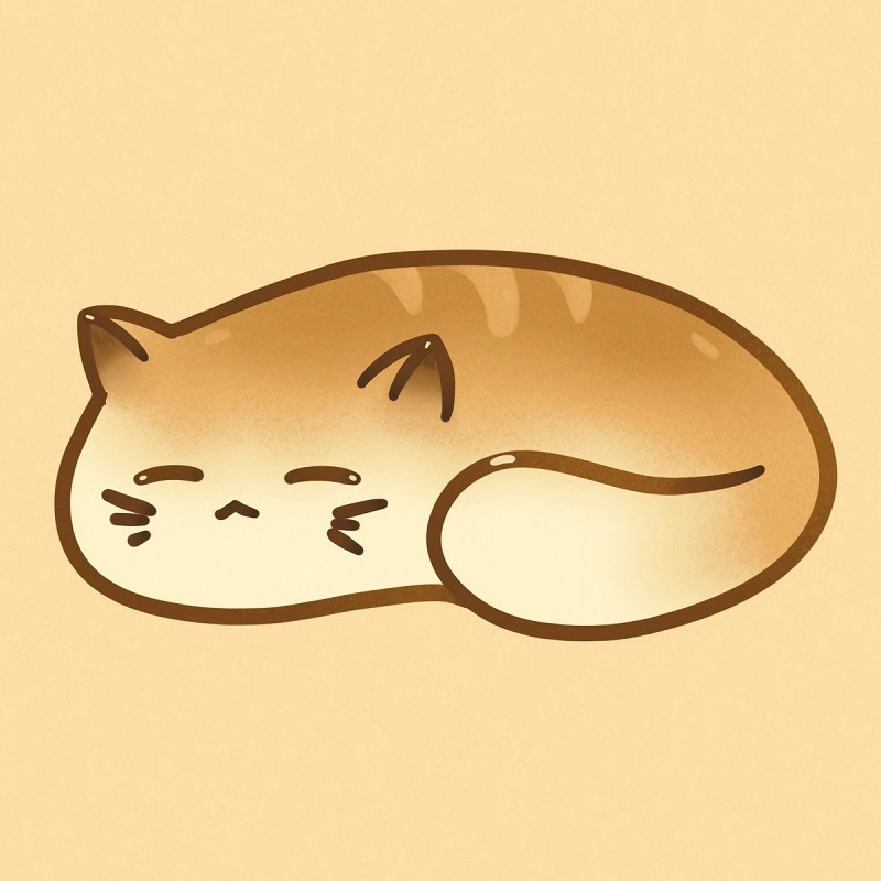 Con mèo cute chibi thần thái ngộ nghĩnh kawaii 