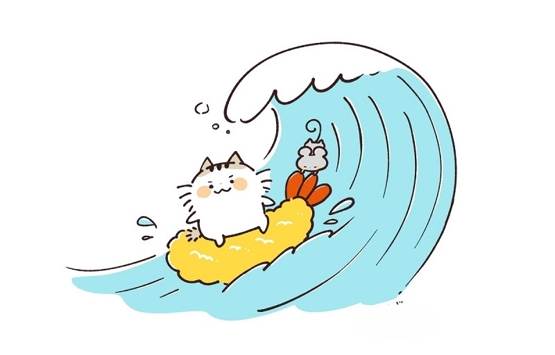 Mèo béo cute chibi phong cách mũm mĩm kawaii 