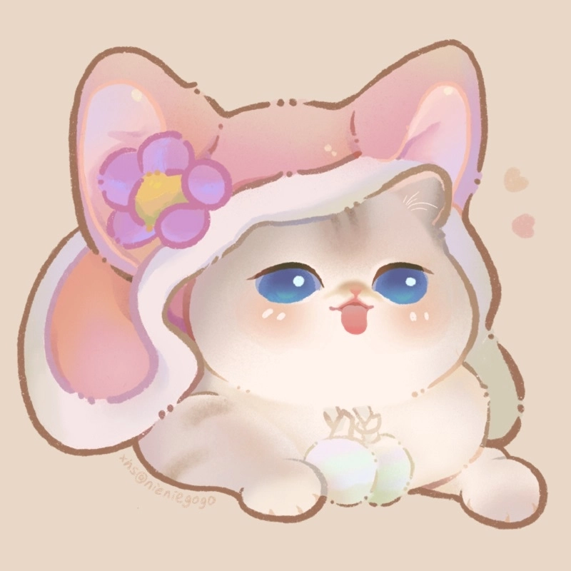 Hình cute chibi mèo nét vẽ ngộ nghĩnh kawaii 