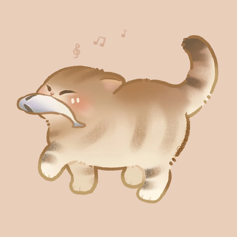 Hình nền mèo cute chibi cho điện thoại kawaii 