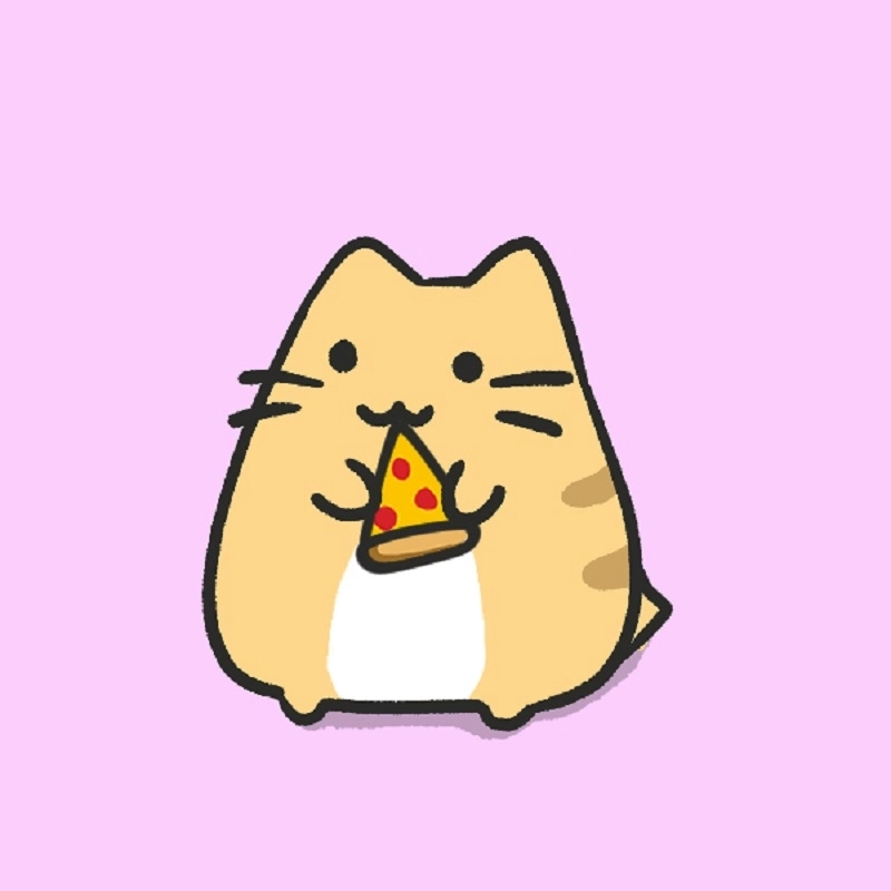 Ảnh mèo cute chibi nét vẽ ngộ nghĩnh kawaii 