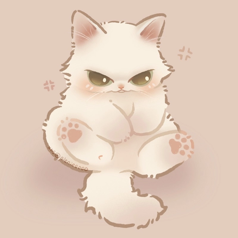 Mèo đen chibi phong cách kawaii dễ thương 