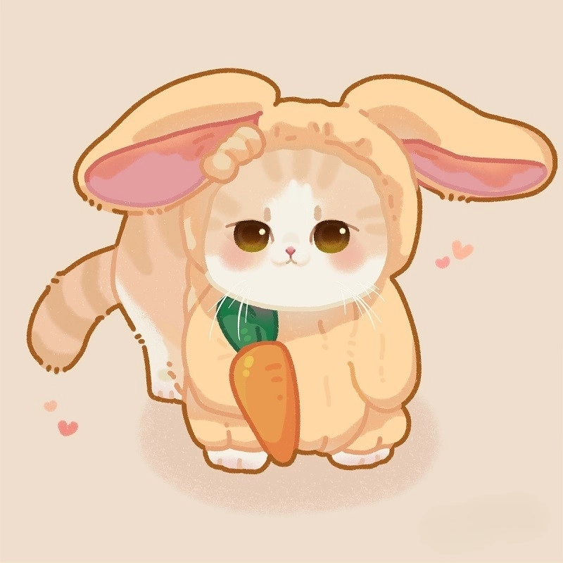 Hình mèo chibi thần thái dễ thương kawaii 