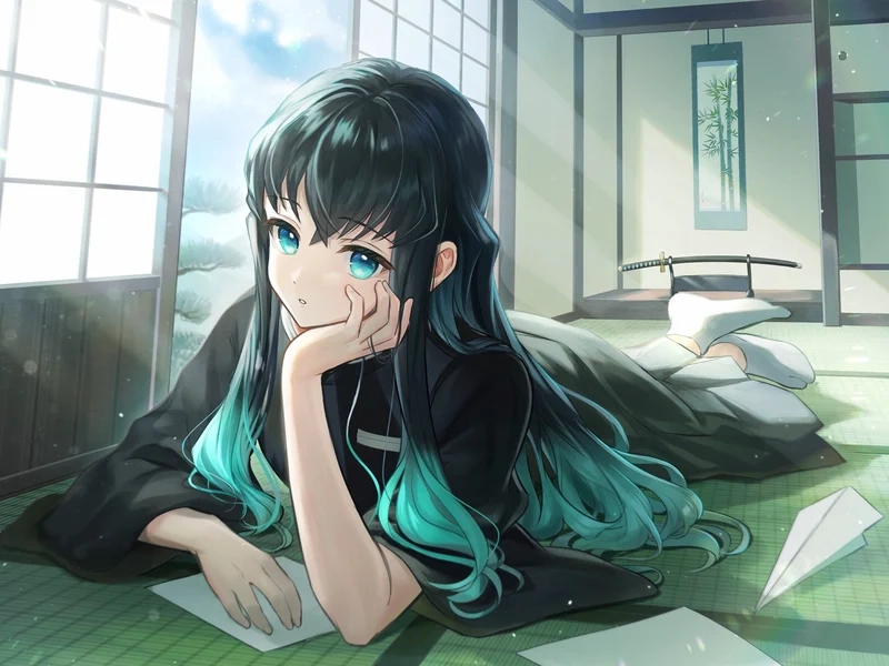 Meme Muichirou chibi hài với biểu cảm ngơ ngác bá đạo