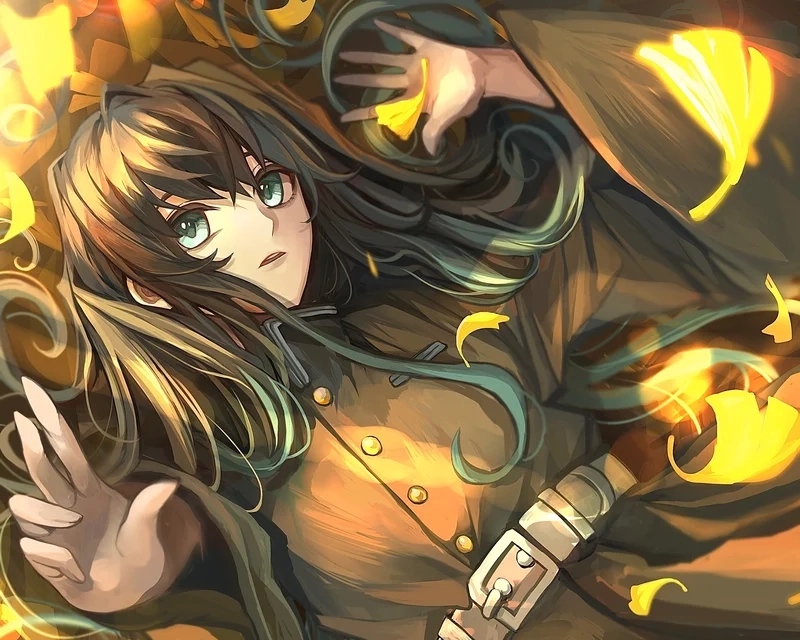 Anime Muichirou chibi làm nổi bật vẻ đẹp của Hà Trụ trẻ