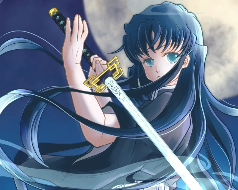 Tokito Muichirou chibi với phong cách kawaii siêu đáng yêu