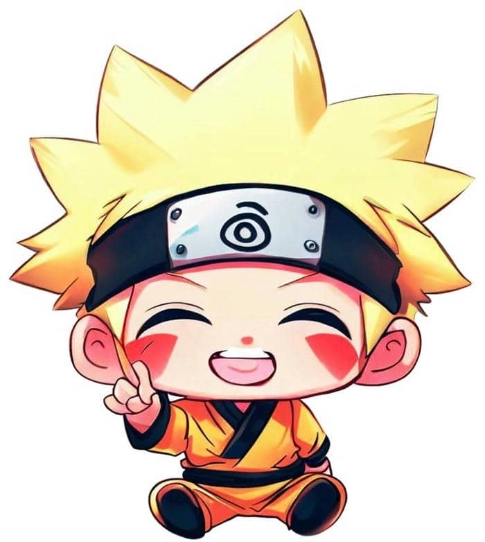 Hình ảnh Naruto Lục Đạo chibi phong cách mạnh mẽ dễ thương 