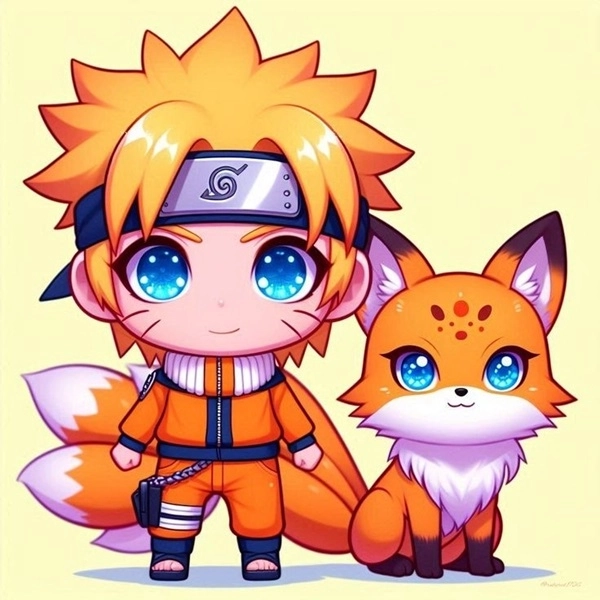 Hình Naruto chibi nét vẽ ngộ nghĩnh phong cách vui nhộn 