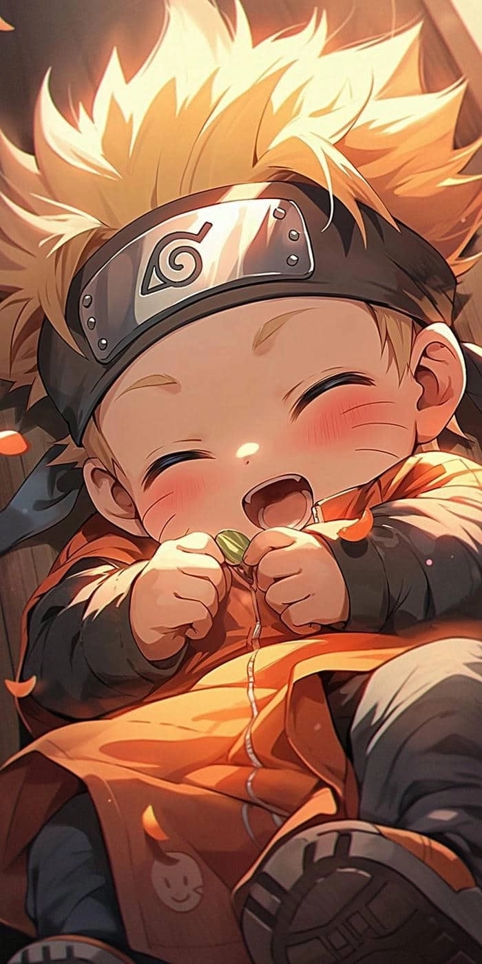 Naruto Cửu Vĩ chibi nét vẽ mạnh mẽ phong cách vui nhộn 