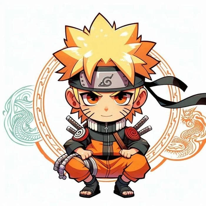 Đội 7 Naruto chibi nét vẽ tình bạn vui nhộn đáng yêu 