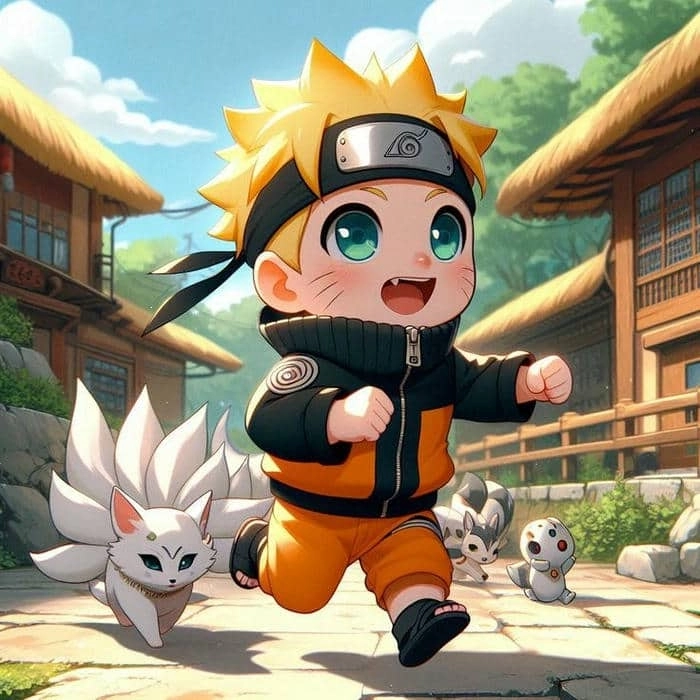 Hình vẽ Naruto chibi nét vẽ ngộ nghĩnh dễ thương 